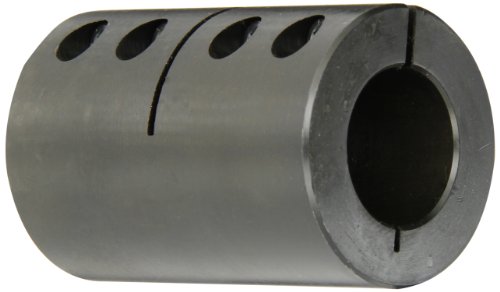 Climax Part CC-125-125 Mild Steel, Black Oxide Plating Clamping Coupling, 1 1/4 inch X 1 1/4 inch bore, 2 1/4 inch OD, 3 3/8 inch Length, 1/4-28 x 3/4 Set Screw