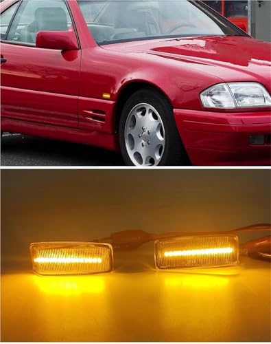 Evite multas e imprecisiones con intermitentes laterales LED dinámicos para Mercedes Benz 3