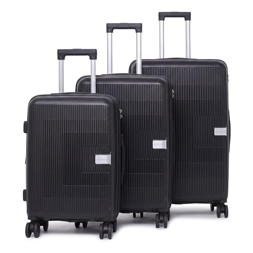 Image of VLITE Airstream Family Set of 3 (S +M+ L) Hard Sided Luggage Trolley Bag for Travel Suitcase with 8 Spinner Wheels - Check-in Size Suitcase