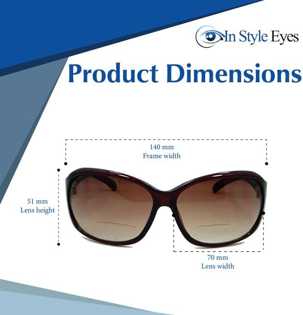 Miniatura 4 de In Style Eyes Later Gator - Lentes de sol bifocales de lectura - Diseño italiano - Borde completo, marco deportivo de gran tamaño - no polarizado