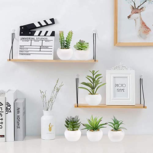 GREENTIME-Set-of-6-Succulents-Plants-Artificial-in-Mini-White-Ceramic-PotsSmall-Fake-Succulents-PlantsFaux-Indoor-Succulent-Plants-for-WindowsillsBedroomDeskBathroomOfficeHome-Decoration
