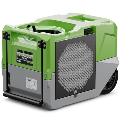 ALORAIR 264 PPD Commercial Dehumidifier with Pump, Industrial Dehumidifier with Pump Up to 3,000 Sq.Ft, Compact, Portable, for Water Damage Restoration, Basement, Crawl Space, Green