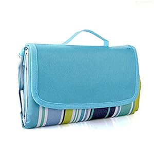 Outdoor & Picnic Blanket Extra Large Sand Proof and Waterproof Portable Beach Mat for Camping Hiking Festivals (blue)