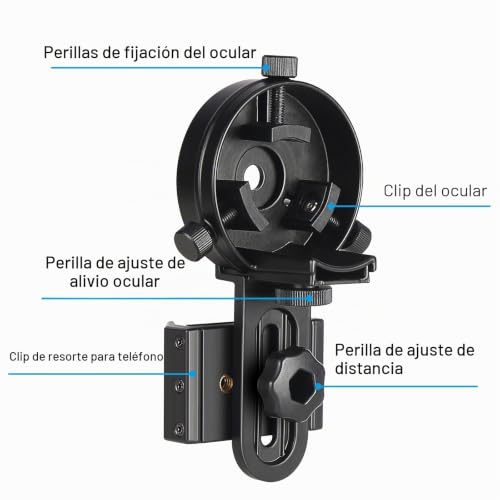 Adaptador de alcance para smartphone con soporte ajustable para telescopio 3