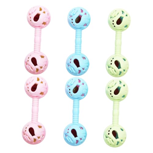 GALPADA Juguetes Sonajeros Manivela Para Bebés 0-1 Año, Set De 6 Piezas Coloridas, Juguetes Educativos Para Desarrollo Sensorial y Coordinación Mano-ojo, Ideales Para Niños Pequeños