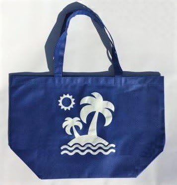 2 Tommy Bahama Backpack Cooler Chair with Storage Pouch and Towel Bar (Blue Weave and Blue Weave)