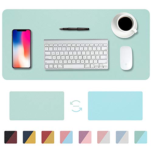 Desk Pad, PU Leather Desk Mat, Dual Sided Office Desk pad, Non-Slip Desk Mat, Waterproof Desk Blotter Protector, Desk Writing Mat Mouse Pad
