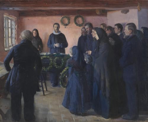 Peinture sur toile enterrement Anna Ancher pour réchauffer un mur blanc vide