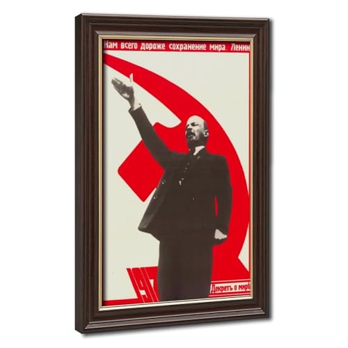 Toile propagande soviétique Lénine d'art rétro imprimée haute définition