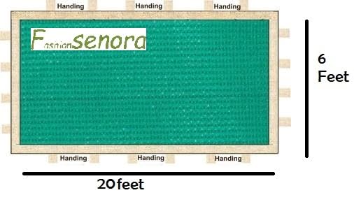 Image of Neewar Stitched Green Shade net for Terrace, Garden, Green House, Balcony & Gardening Multipurpose 75% UV Sun Protected -Size 6x20 Feet