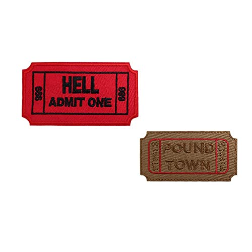 Horror Patches Hell Admit One Embroidered Iron On Punk Patches For Jackets Meme Emblem #TOP5