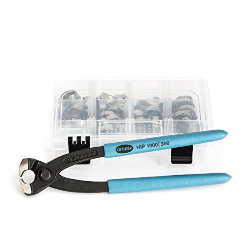 Oetiker Stepless OET162210-50PCK-EP Clamp Assortment Case, Ear Clamps, Single Ear Hose Clamps with Pincers, 5/8