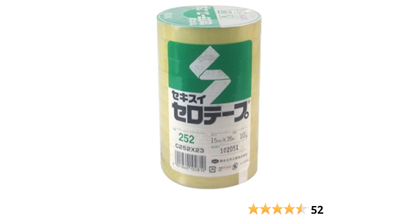 Amazon.co.jp: セキスイ セロテープ No.252 15mm×35M 10P : 文房具