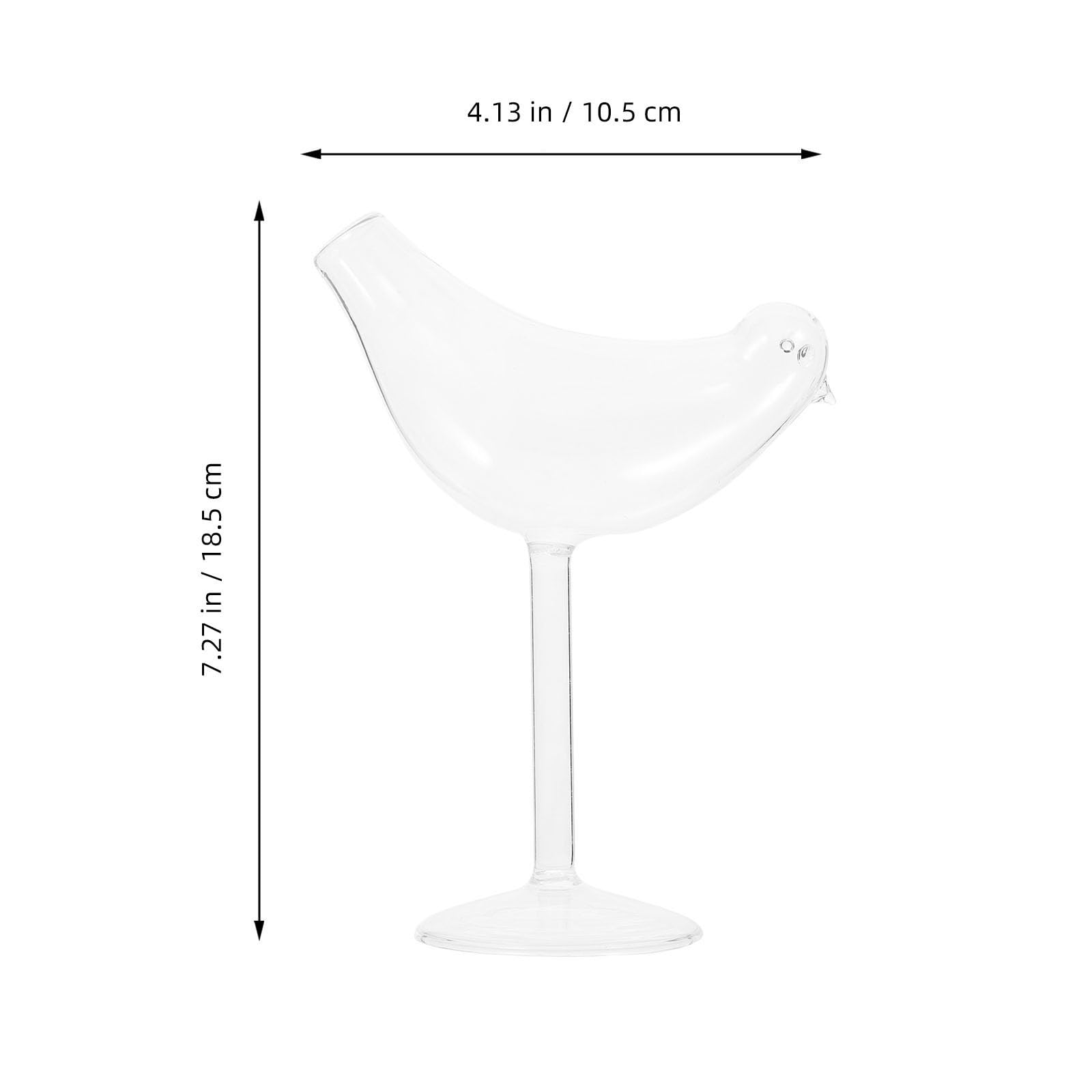 Healifty 8 Stck. Cocktailglas aus Glas in Vogelform mit Hohem Stiel Kreatives und Hübsches Riegel Cocktailglas für Zuhause und Junggesellenpartys