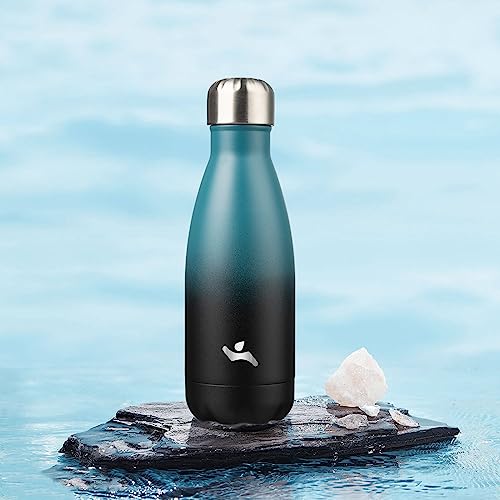 Image of Konokyo Insulated Water Bottles,12 oz Double Wall Stainless Steel Vacumm Metal Flask for Sports Travel,Indigo Black