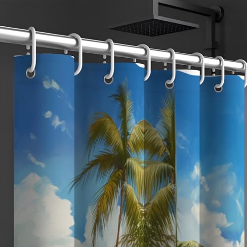 Rideau de douche en tissu polyester de qualité supérieure 180x200 cm - 4