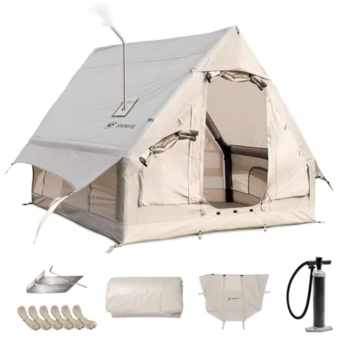 ‎ShinHye Aufblasbares Zelt Luftzelt Camping Zelt 2-4 Personen mit Pumpe...