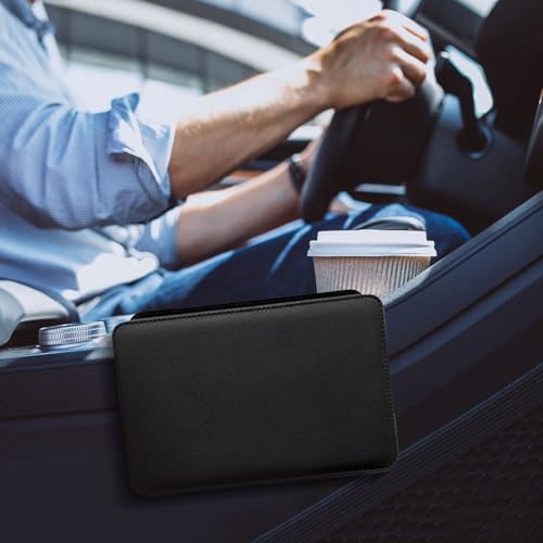 Image of SOMUCH Car Trash Can, Leather Trash Bin with Roll of Trash Bags, Foldable Mini Dustbin Storage Box, Car Seat Back Multi-Functional Garbage Can for Car SUV (Black)