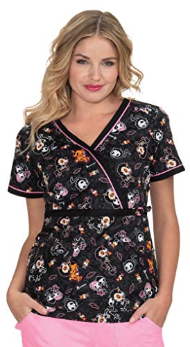 KOI by Tokidoki Stretch Luna Women s Top - Spooky Nights, XX-Small