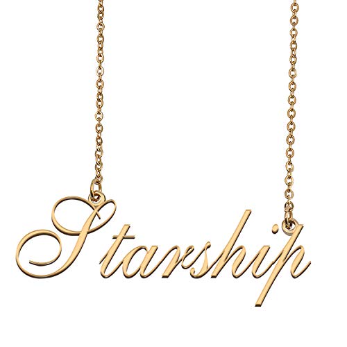 HUAN XUN Custom Made Delicate Any Name Necklace for Mother Starship