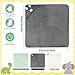 Kaisibum 3 Stück Baby Handtuch mit Kapuze - Korallenplüsch Badetuch 80 x 80 cm für Unisex(Grün + Grau + Weiß)