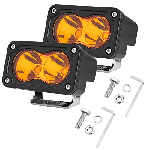 YCHOW-TECH Amber LED Pods 3" Fog & Ditch Lights 2 Pack