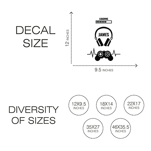 Vinilo decorativo gamer para pared 12x9.5 pulgadas miniatura 3