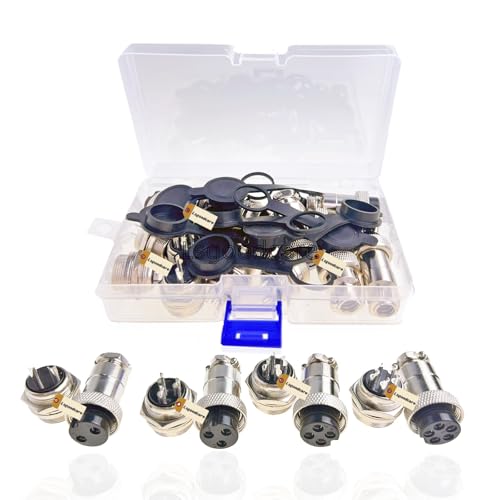 Kit de conectores de aviación GX20 con pines 2-5