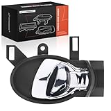 A-Premium Front or Rear Left Driver Side Interior Door Handle Compatible with Nissan Versa 2012-2019 Sedan, Versa Note 2014-2019, Juke 2011-2014, Cube 2009-2014, Black Housing with Chrome Lever