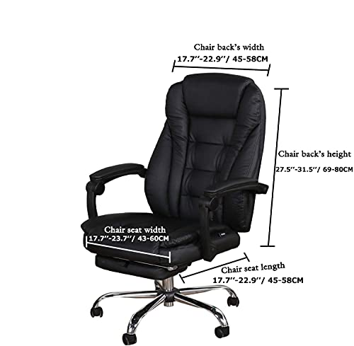 Bestenrose Velvet Office Chair Cover Stretch Computer Desk Armchair Cover Slipcover Replacement Washable Rotating Universal Chair Covers with Arm Cover (grey - Image 4