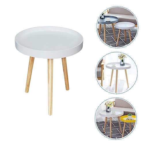 Table appoint ronde compacte pour optimiser l'espace pres du canape de salon - 8