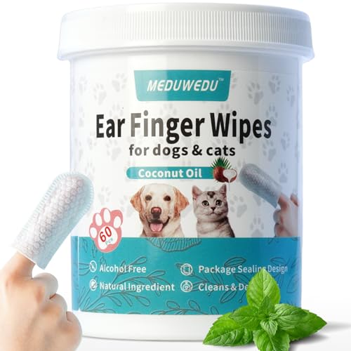 Ear Cleaner Finger Wipes 60 Counts Dog Ear Cleaner Grooming Kit Care for Dogs and Cats Soft Easy Otic Cleaning Pads Remove Wax Dirt Stop Smelly Itchy Nonirritating Mint Scent Cucciolini Doodles Ear cleaner finger wipes 60 counts dog ear cleaner grooming kit care for dogs and cats soft easy otic cleaning pads remove wax dirt stop smelly itchy non irritating mint scent cucciolini doodles