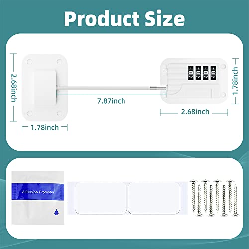 Fridge Lock File Drawer Lock Refrigerator Freezer Door Lock With Nano Paste(White Fridge Lock) (2Pc) #TOP3