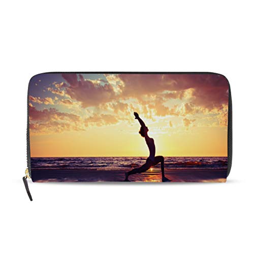 Preisvergleich Produktbild Gigijy Portemonnaie mit Kreditkartenfächern, Leder, mit Reißverschluss