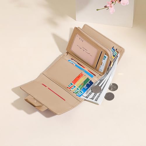 Wallet Women Ladies Card Purse Small Billfold with Zipper Coin Pocket2