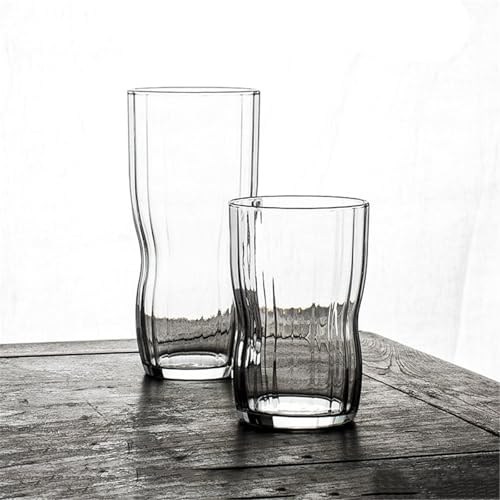 Vasos para beber agua cómodamente con formato grande de textura estriada 7