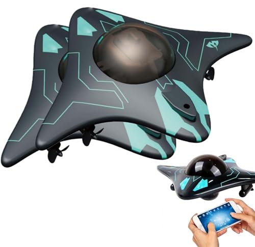 Underwater Drone with Camera Remote Control Under Water Aqua Submarine Fishing Drones Focusing on Correction Wireless Connectivity Smart App Real-Time Image for Underwater Exploration (2PCS)