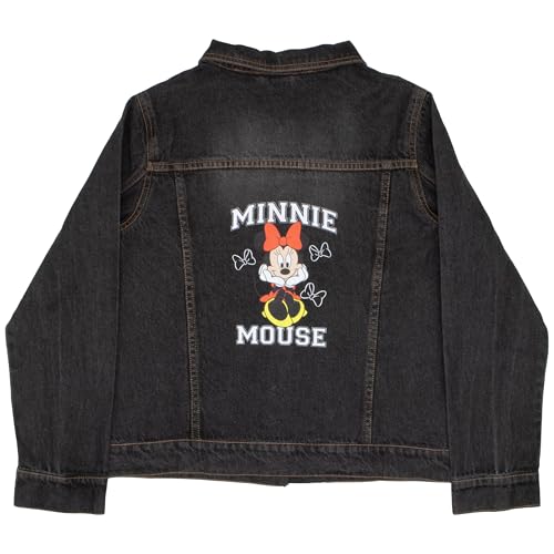 Disney Lilo & Stitch Minnie Mouse Girl's Button Up Jean Jacket - Fashion Denim Jacket Character Graphics for Kids2