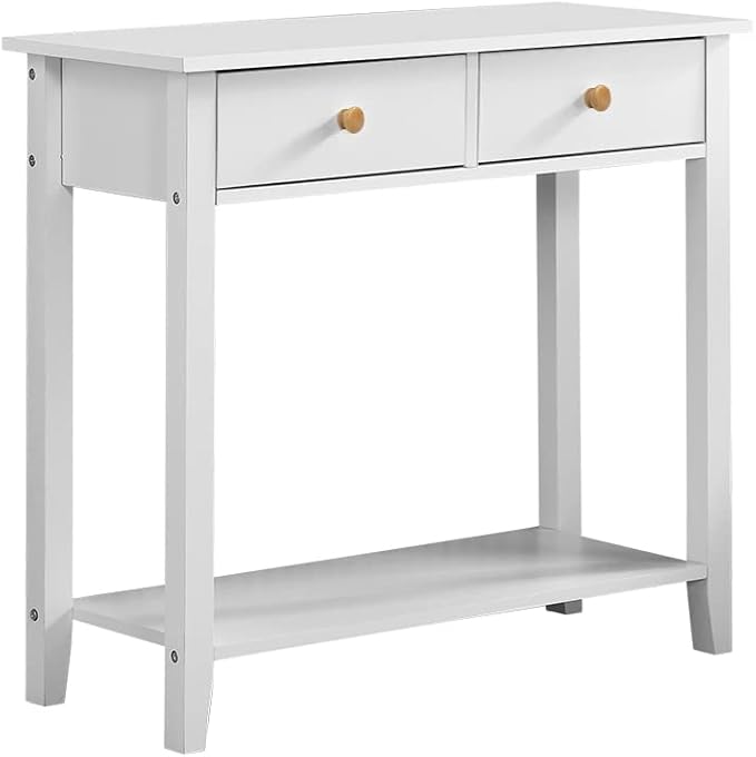 HomeSailing Console Table 2 Tiers Wood Storage Rack with 2