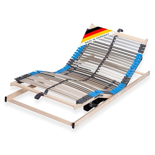 CubeSleep Pure ECO 7-Zonen Motor-Lattenrost mit elektrischer Verstellung | 42 Federleisten | Kopf- und Fußteil verstellbar (90 x 200 cm)