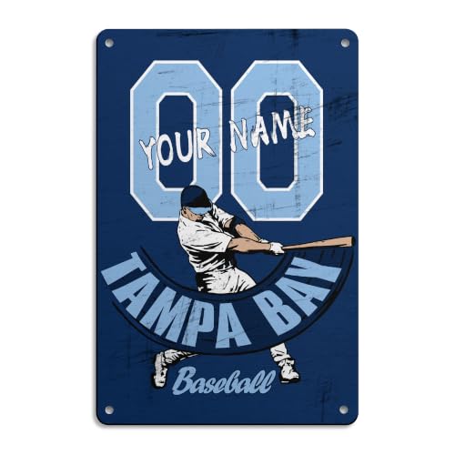 Image of ANTKING Tampa B Metal Sign Custom Sign Decor for Men Youth Boy Gifts