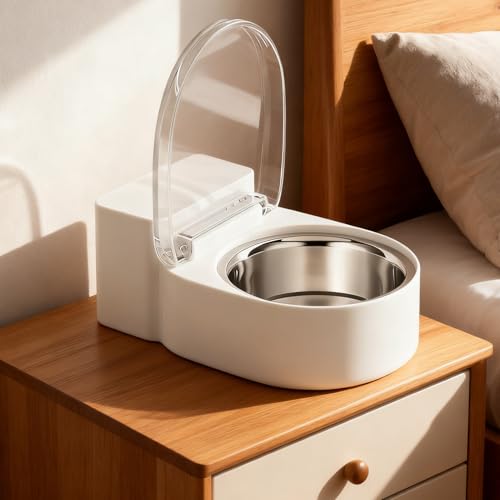 Toilet Shape Non Spill Dish for Pets antiderrames automático estilo inodoro 4
