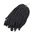 3 Packs Natural Nubian Twist Braiding Hair Ombre Color Fluffy Crochet Braids Spring Twist Synthrtic Hair Extensions 8 Inch (#1)