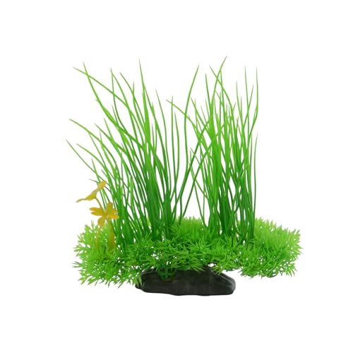CNZ Aquarium Decor Fish Tank Decoration Ornament Artificial Plastic Plant Green (8.3-inch Green)