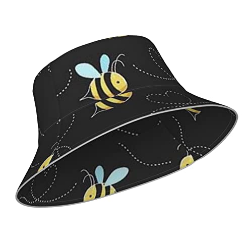 YINGD Fischerhut Hummel Reflektierender Fischerhut Wendbarer bedruckter Fischerhut Leichter Outdoor Sonnenhut für Männer und Frauen, #940, One size