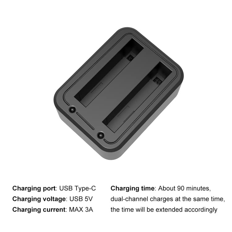 Image of ELFOGFast Hub for Insta360 ONE X3, Dual Battery Charger for Insta360 ONE X3 Action Camera, for insta360 x3 Accessories, USB C Charging Interface