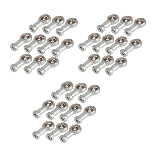 CNBTR SI5T/K 5mm Female Bore Thread Rod End Bearing Right Hand Joint Silver Pack of 30