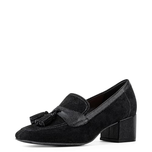 Image of Donald Pliner Women's Kressida Dress Loafers, 2 inch Block Heels for Women, Slip-On Heels for Women