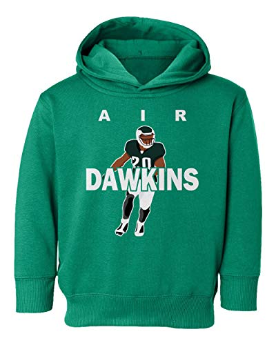 Baku Apparel Philadelphia AIR Dawkins Football Little Kids Girls Boys Toddler Hooded Sweatshirt (Green, 5T)