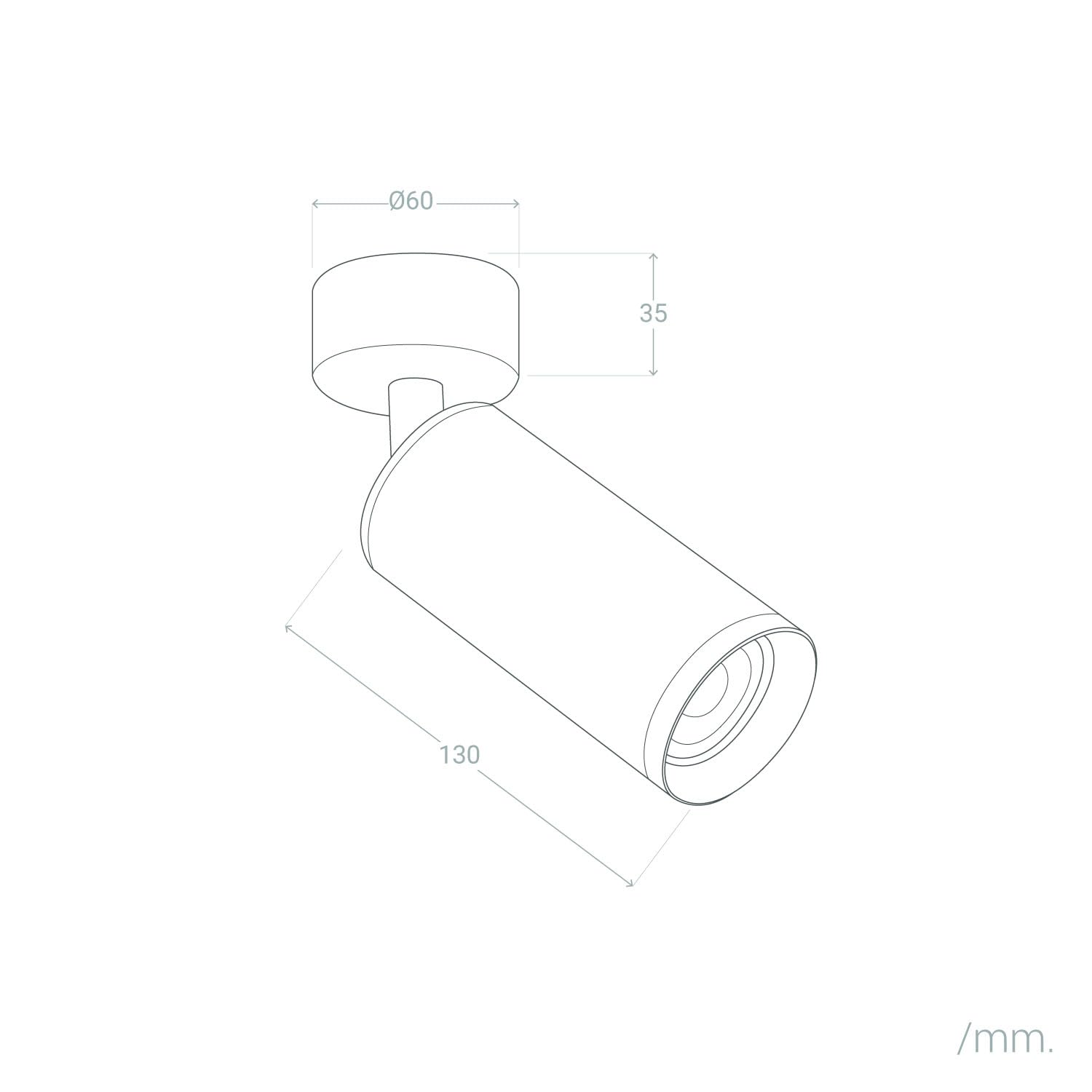 LEDKIA LIGHTING Foco Portalámparas Aluminio para Bombillas GU10 Cuarzo Negro GU10